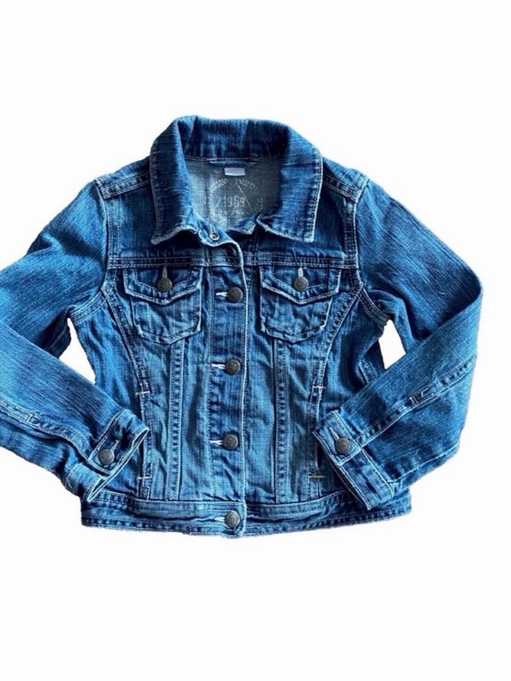 GAP KIDS 1969 Girls Classic Denim Jean Jacket - Sz XS 4 5